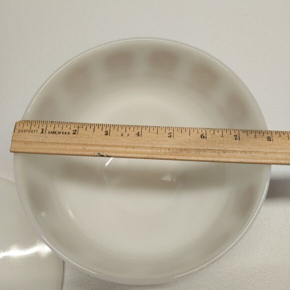 Vintage Federal Milk Glass Casserole Dish Sunflower Pattern Lidded 1960s 2.5 QT - Picture 7 of 7